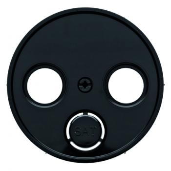 Berker R.1/R.3/R.classic Sat Abdeckung 3loch schwarz, glänzend 12032045