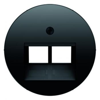 Berker R.1/R.3/R.classic UAE Abdeckung 2Fach schwarz, glänzend 14092045