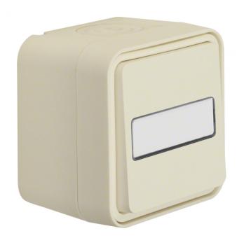 Berker W.1 IP55 Aufputz Wechselschalter mit Beschriftung polarweiss matt 30763552