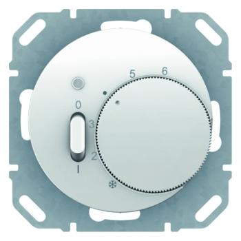 Berker Temperaturregler mit …ffner, ZentralstŸck, Wippschalter und LED Berker R.1/R.3 polarwei§, gl_nzend 20302089