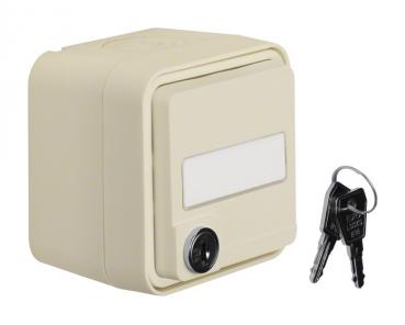 Berker W.1 IP55 Aufputz Steckdose Abschliessbar polarweiss matt 47693502