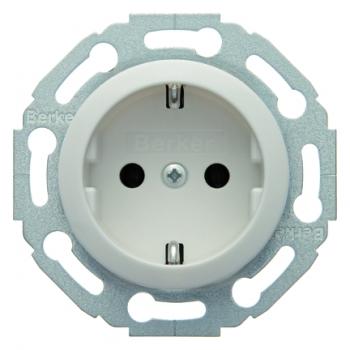 Berker 1930/Glas/Palazzo Steckdose polarweiß, glänzend 414520