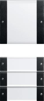 Gira Wippenset 4f (1+3) BSF System 55 Klar/Schwarz m 2134005