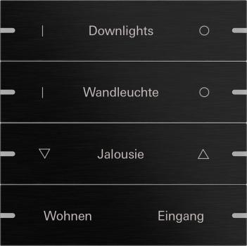 Gira Wippenset 4f indiv. Tastsens.4 TS4 Alum.Schwarz 5034126