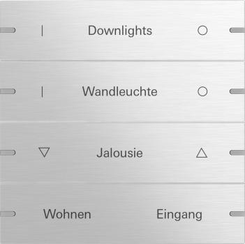 Gira Wippenset 4f indiv. Tastsens.4 TS4 Aluminium 503417
