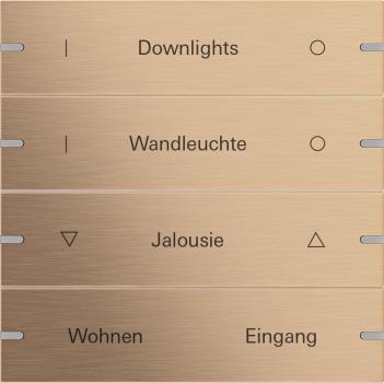 Gira Wippenset 4f indiv. Tastsens.4 TS4 Bronze 503438