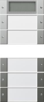 Gira Wippenset 5f Plus (2+3) BSF System 55 Klar/Edelstahl 2145600