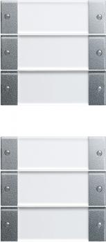 Gira Wippenset 6f (3+3) BSF System 55 Klar/F Alu 213626