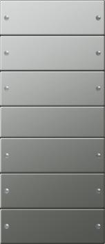 Gira Wippenset 6f (3+3) System 55 Edelstahl 2136601