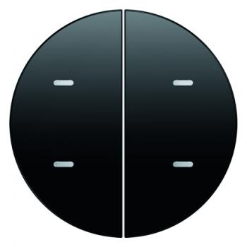 Berker Tast-Abdeckung 2fach fŸr Tastsensor-Modul Berker R.1/R.3 schwarz, gl_nzend 75162865