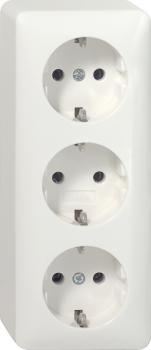 Gira SCHUKO 3f senkr. AP Reinweiß 078913