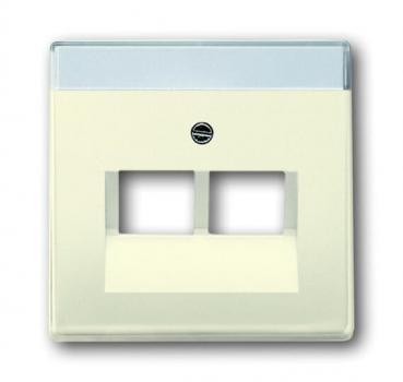 B+J future® linear, Abdeckung für UAE-Anschlussdose 2-fach, elfenbeinweiß 1803-02-82