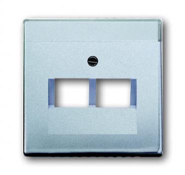 B+J future® linear, Abdeckung für UAE-Anschlussdose 2-fach, alusilber 1803-02-83