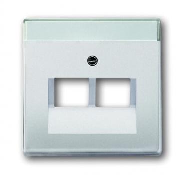 B+J pur edelstahl, Abdeckung fŸr UAE-Anschlussdose 2-fach 1803-02-866