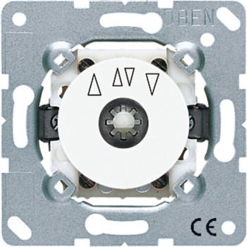 Jung Jalousie-Drehschalter Wendeschalter/-taster 2-pol. (2 Antriebe), 10 A 250 V ~, alpinweiß, UP 1234.20WW
