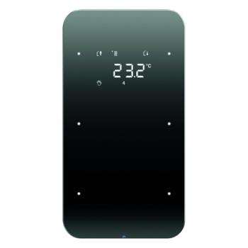Berker Touchsensor 2fach mit Temperaturregler Berker R.1 Glas, schwarz 75642065