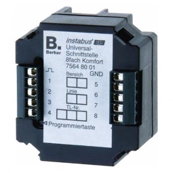 Berker Universalschnittstelle 8fach Komfort Up KNX schwarz 75648001