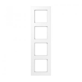 Jung Rahmen 4-fach, senkrechte und waagerechte Montage, Thermoplast, A 550, alpinweiß A5584BFWW