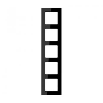 Jung Rahmen 5-fach, senkrechte und waagerechte Montage, Thermoplast, A 550, schwarz A5585BFSW