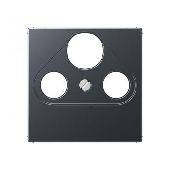 Jung Abdeckung für Universal-Sat/BK-Dosen, Thermoplast lackiert, Serie A, anthrazit matt A561BFPLSATANM