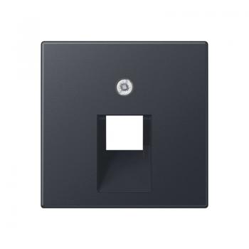 Jung Abdeckung für IAE/UAE-Anschlussdosen 1 x 8-polig, Thermoplast lackiert, Serie A, anthrazit matt A569-1BFPLUAANM