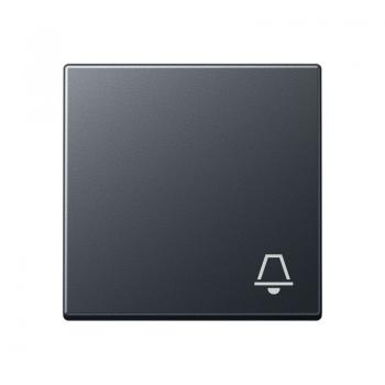 Jung Wippe 1fach, Symbol Klingel, Thermoplast lackiert, Serie A, anthrazit matt A590BFKANM