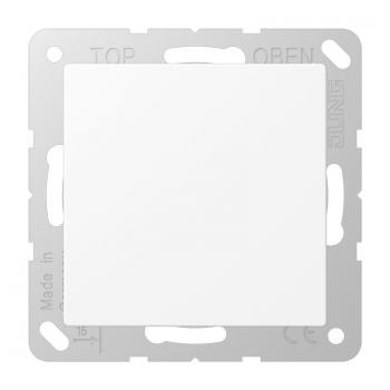 Jung Blind-Abdeckung (verrastet), Thermoplast lackiert, Serie A, schneeweiß matt A594-0WWM