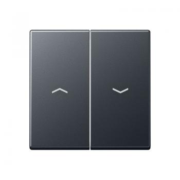 Jung Wippe 2fach, Symbol Pfeil, Thermoplast lackiert, Serie A, anthrazit matt A595BFPANM