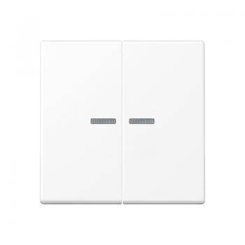 Jung Wippe 2fach mit Lichtleiter, Duroplast lackiert, Serie A, schneeweiß matt A595KO5WWM