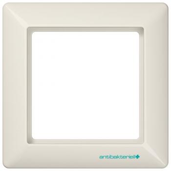 Jung Rahmen 1-fach, senkrechte und waagerechte Montage, Duroplast antibakteriell, AS 500 antibakteriell, weiß ABAS581