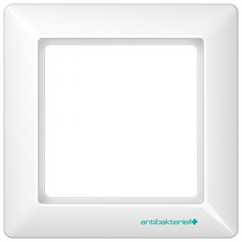 Jung Rahmen 1-fach, senkrechte und waagerechte Montage, Duroplast antibakteriell, AS 500 antibakteriell, alpinweiß ABAS581WW
