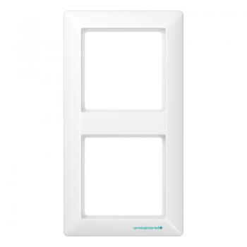 Jung Rahmen 2-fach, senkrechte und waagerechte Montage, Duroplast antibakteriell, AS 500 antibakteriell, alpinweiß ABAS582WW