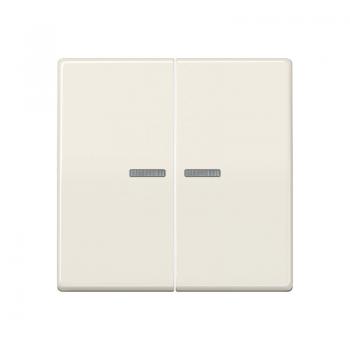 Jung Wippe 2fach mit Lichtleiter, Duroplast antibakteriell, Serie AS, weiß ABAS591-5KO5