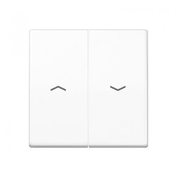 Jung Wippe 2fach, Symbol Pfeil, Duroplast antibakteriell, Serie AS, alpinweiß ABAS591-5PWW