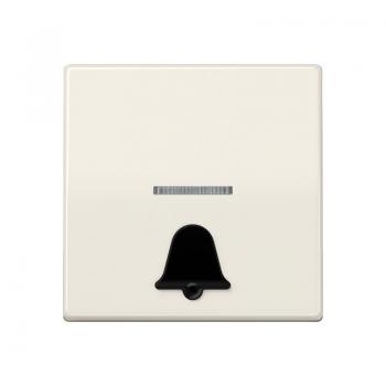 Jung Wippe 1fach mit Lichtleiter, mit abtastbarem Symbol "Klingel", Duroplast antibakteriell, Serie AS, weiß ABAS591K1KO5