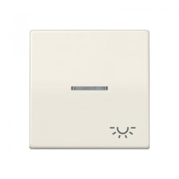 Jung Wippe 1fach mit Lichtleiter, Symbol Licht, Duroplast antibakteriell, Serie AS, weiß ABAS591KO5L