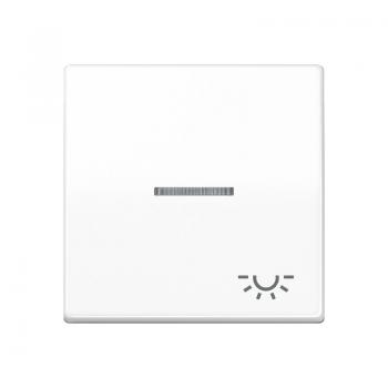 Jung Wippe 1fach mit Lichtleiter, Symbol Licht, Duroplast antibakteriell, Serie AS, alpinweiß ABAS591KO5LWW