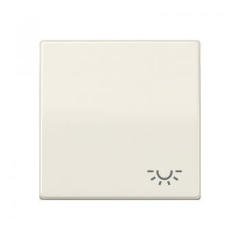 Jung Wippe 1fach, Symbol Licht, Duroplast antibakteriell, Serie AS, weiß ABAS591L