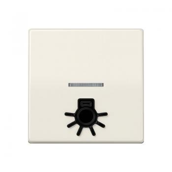 Jung Wippe 1fach mit Lichtleiter, mit abtastbarem Symbol "Licht", Duroplast antibakteriell, Serie AS, weiß ABAS591L1KO5