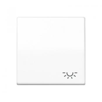 Jung Wippe 1fach, Symbol Licht, Duroplast antibakteriell, Serie AS, alpinweiß ABAS591LWW