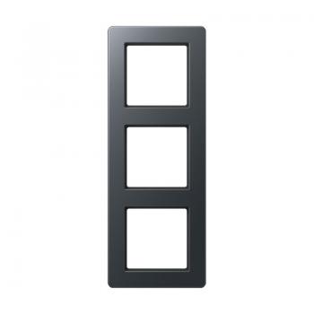 Jung Rahmen 3-fach, senkrechte und waagerechte Montage, Thermoplast lackiert, A flow, anthrazit matt AF583BFANM