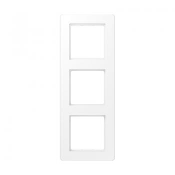 Jung Rahmen 3-fach, senkrechte und waagerechte Montage, Thermoplast lackiert, A flow, schneeweiß matt AF583BFWWM