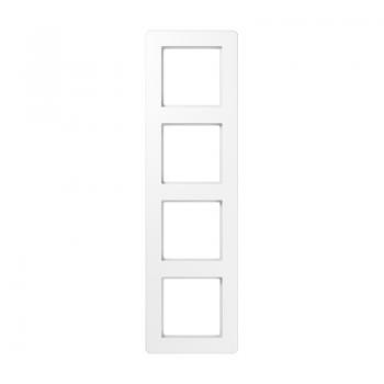 Jung Rahmen 4-fach, senkrechte und waagerechte Montage, Thermoplast, A flow, alpinweiß AF584BFWW