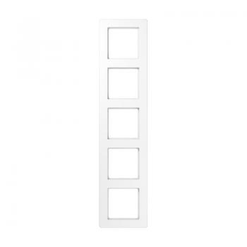 Jung Rahmen 5-fach, senkrechte und waagerechte Montage, Thermoplast, A flow, alpinweiß AF585BFWW