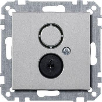 Merten Lautsprecher-Steckdosen-Einsatz, aluminium, System M 297460