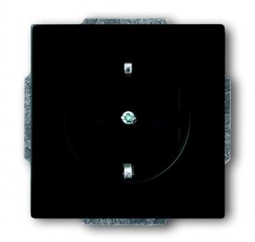 B+J future® linear,Steckdosen-Einsatz, schwarz matt 20 EUC-885