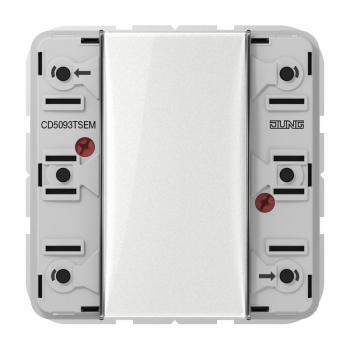 Jung Tastsensor-Erweiterungsmodul 3fach Standard, F50, Serie CD, alpinweiß CD5093TSEM