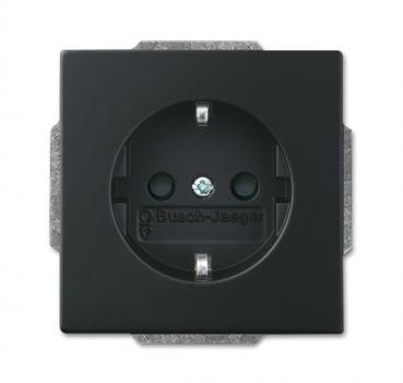 B+J future® linear,Steckdose mit LED-Orientierungslicht, schwarz matt 20 EUCBLI-885