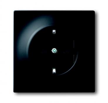 B+J impuls, Steckdose mit Kinderschutz, schwarz matt 20 EUCKS-775