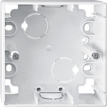 Merten 1-M, ATELIER-M Aufputz-Gehäuse 1fach polarweiß glänzend 519119
